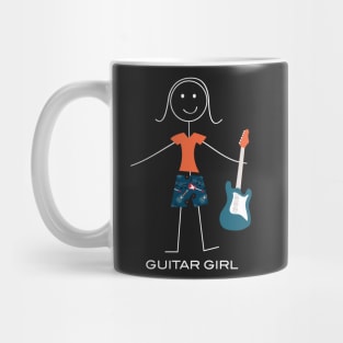 Funny Womens Bass Guitar Girl Mug